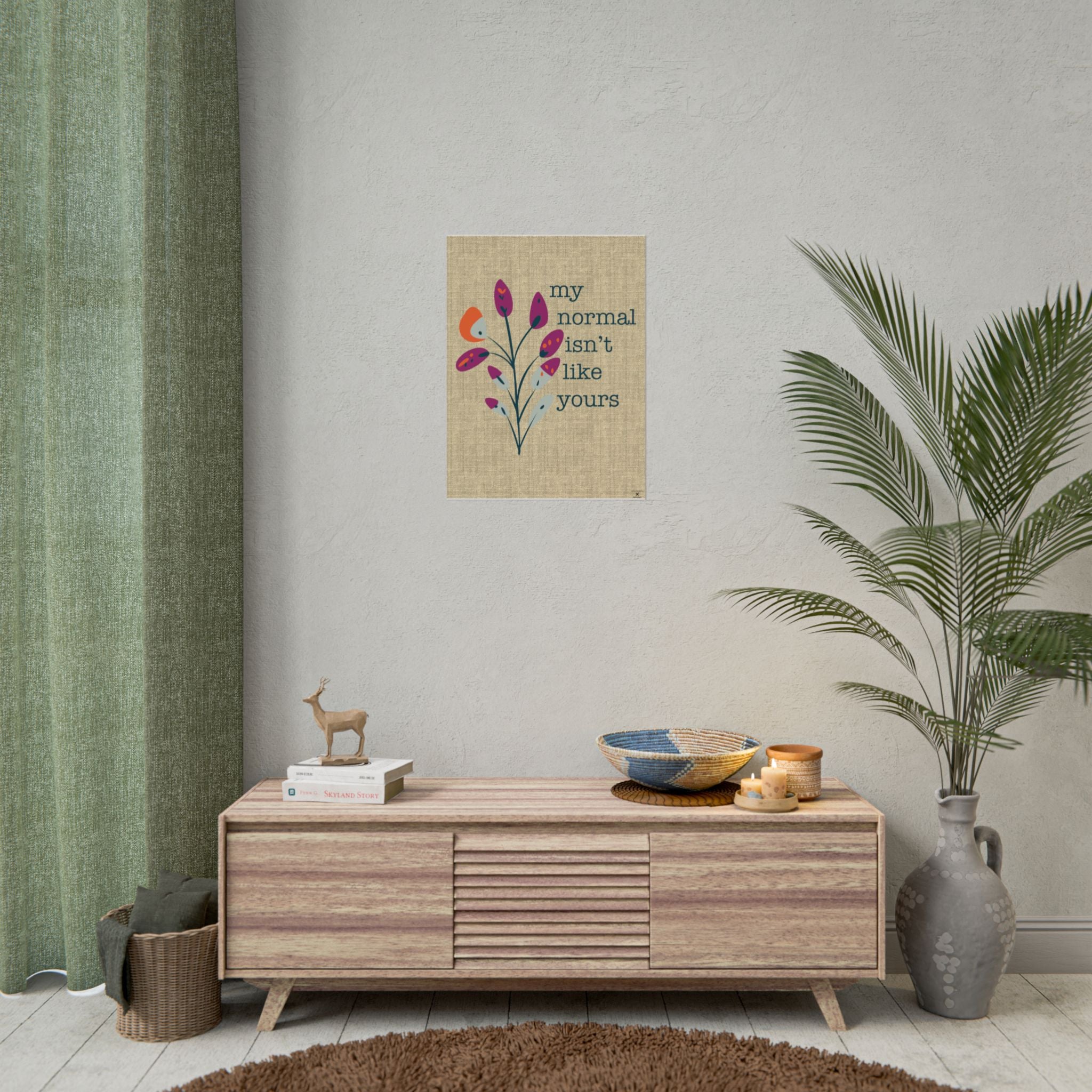 My Normal Isn’t Like Yours Poster – 18x24 Matte Giclée Print, Neurodivergent & Chronic Illness Affirmation Wall Art, Disability Inclusion Decor, Chronically Humored x Shop Intaglio