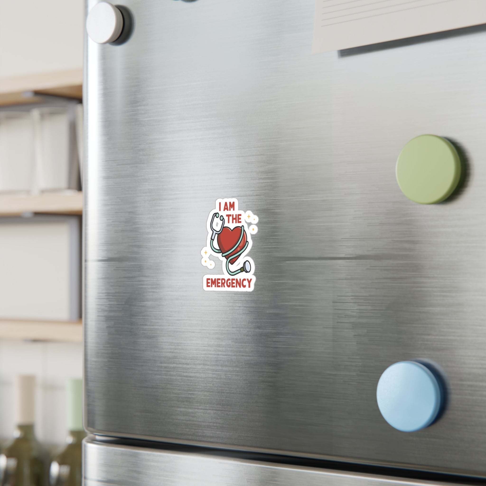 I Am the Emergency Sticker – Chronically Humored x Shop Intaglio, Auntie Spoonie Medical Advocacy Decal, Chronic Illness & Spoonie Humor