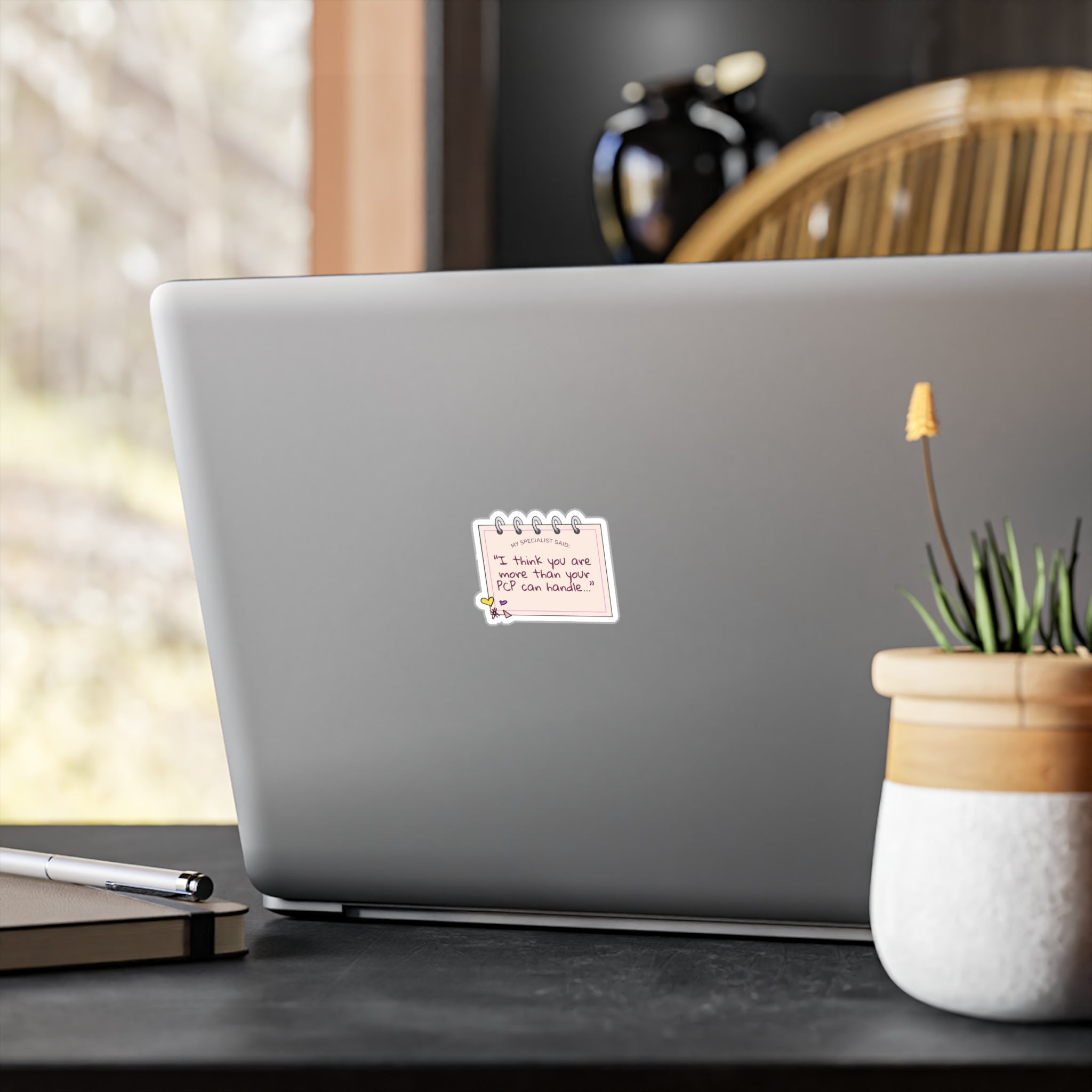 I Think You Are More Than Your PCP Can Handle Sticker – Chronically Humored x Shop Intaglio, Auntie Spoonie Medical Humor Decal, Chronic Illness Affirmation