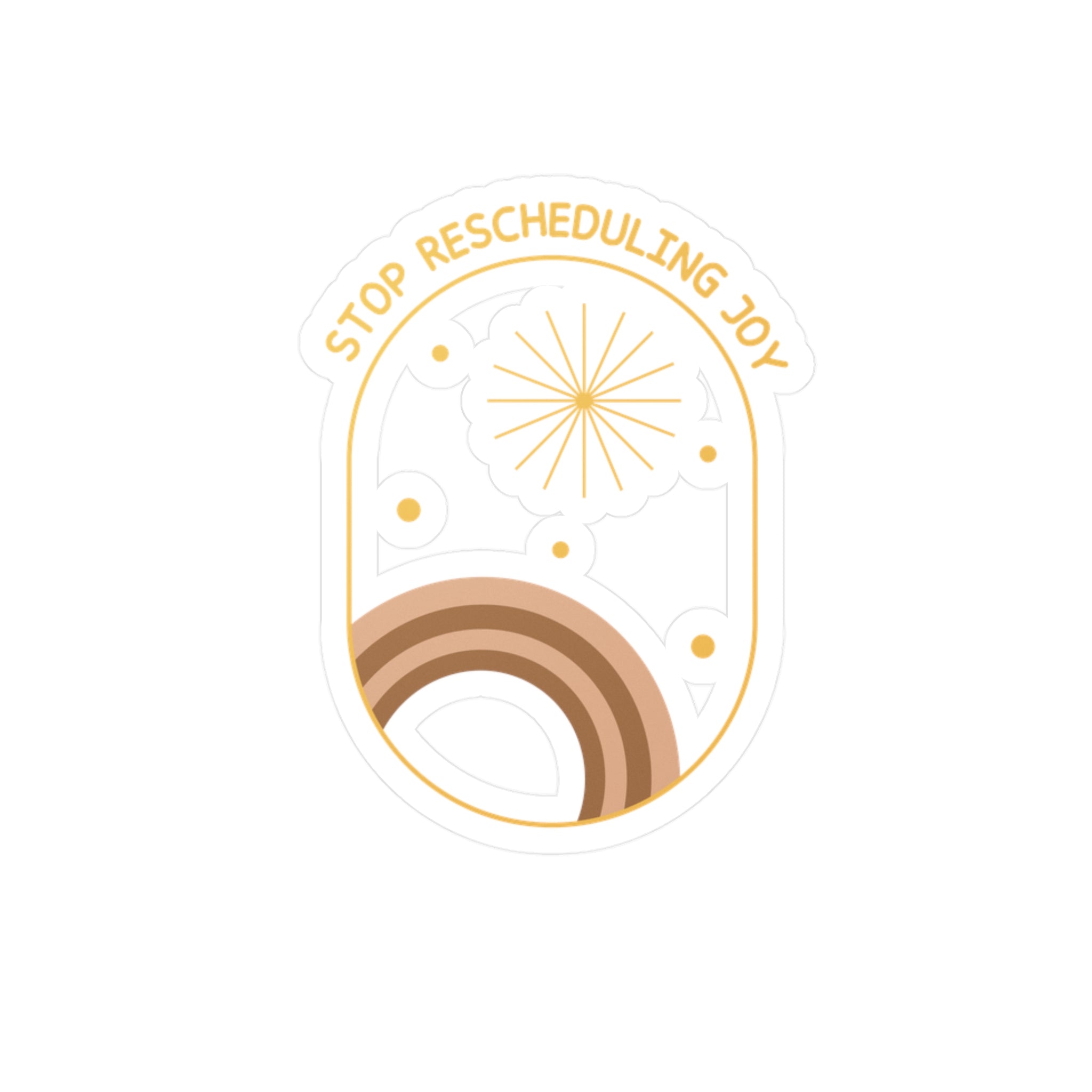 Stop Rescheduling Joy Sticker – Chronically Humored x Shop Intaglio, Auntie Spoonie Motivational Decal, Chronic Illness & Neurodivergent Affirmation
