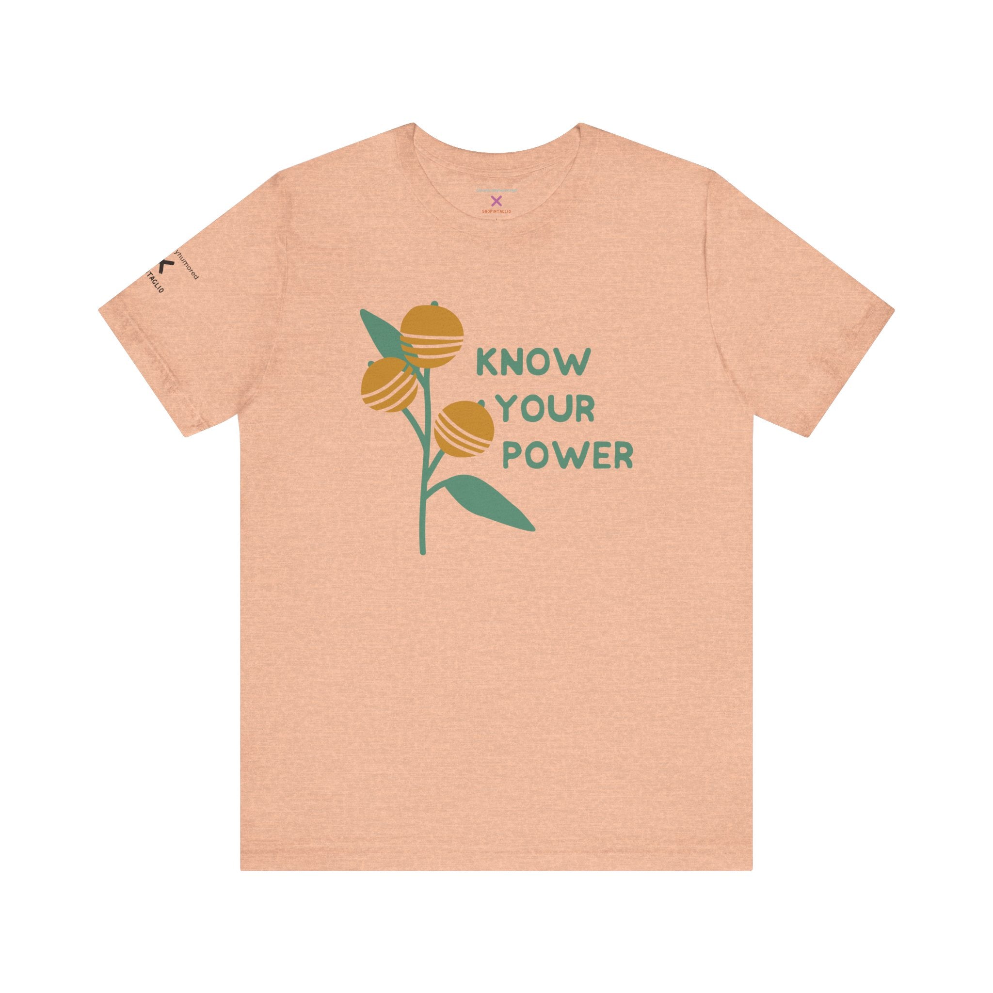 Know Your Power Tee – Chronically Humored x Shop Intaglio | Feminist & Disability Empowerment Shirt (Bella Canvas 3001, XS–4X in Select Colors)