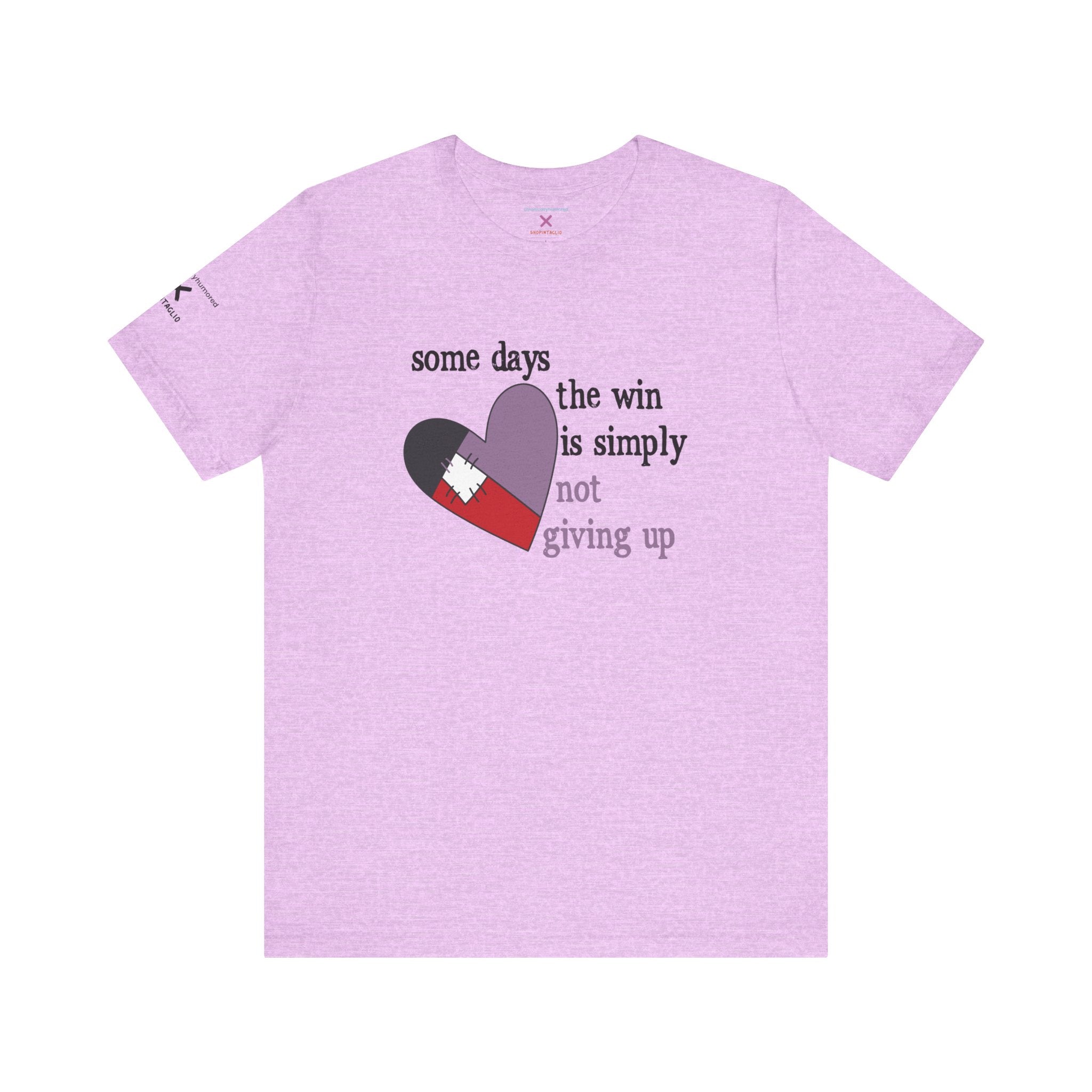Not Giving Up Graphic Tee | Resilient Unisex Chronic Illness & Disability Strength Shirt XS–4X | Chronically Humored x Shop Intaglio