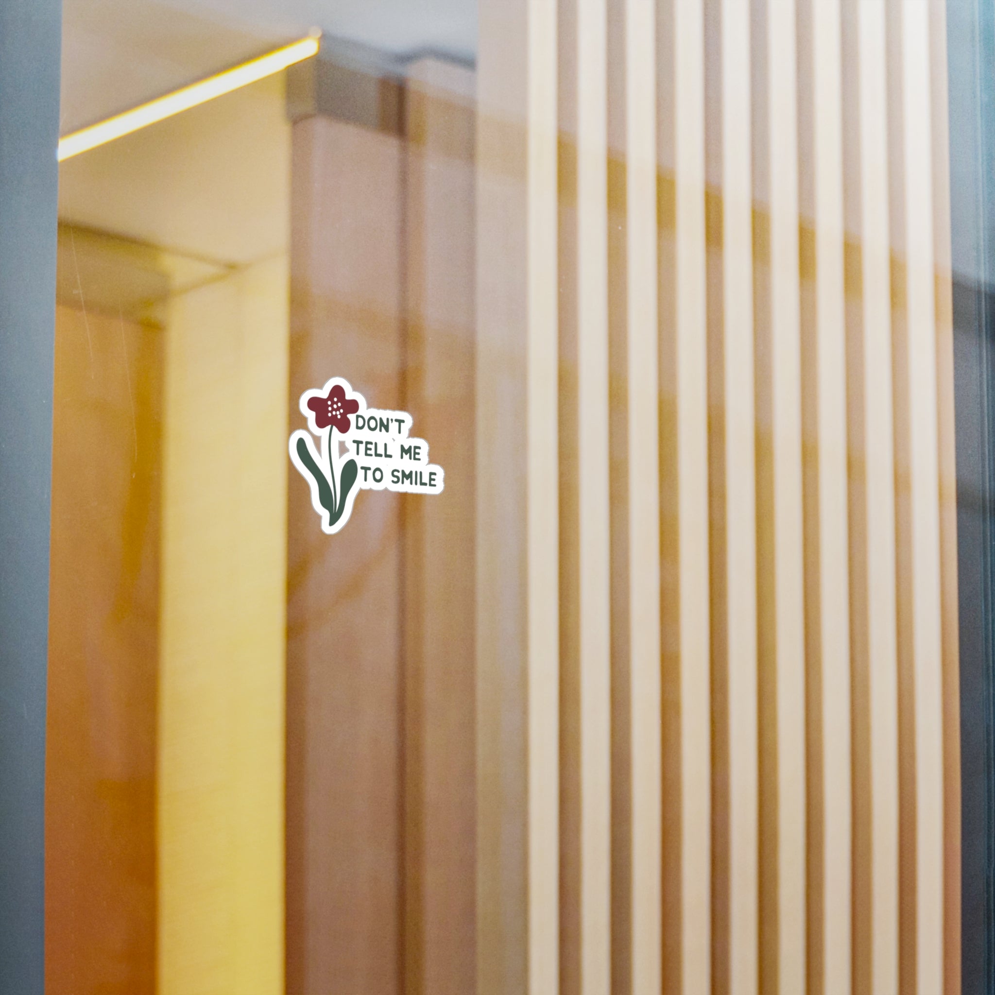 Don’t Tell Me to Smile Sticker – Chronically Humored x Shop Intaglio, Auntie Spoonie Feminist Decal, Boundaries & Empowerment