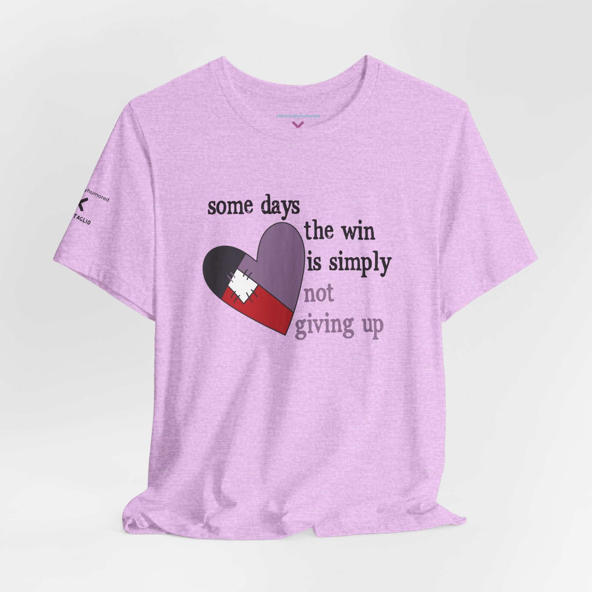 Not Giving Up Graphic Tee | Resilient Unisex Chronic Illness & Disability Strength Shirt XS–4X | Chronically Humored x Shop Intaglio