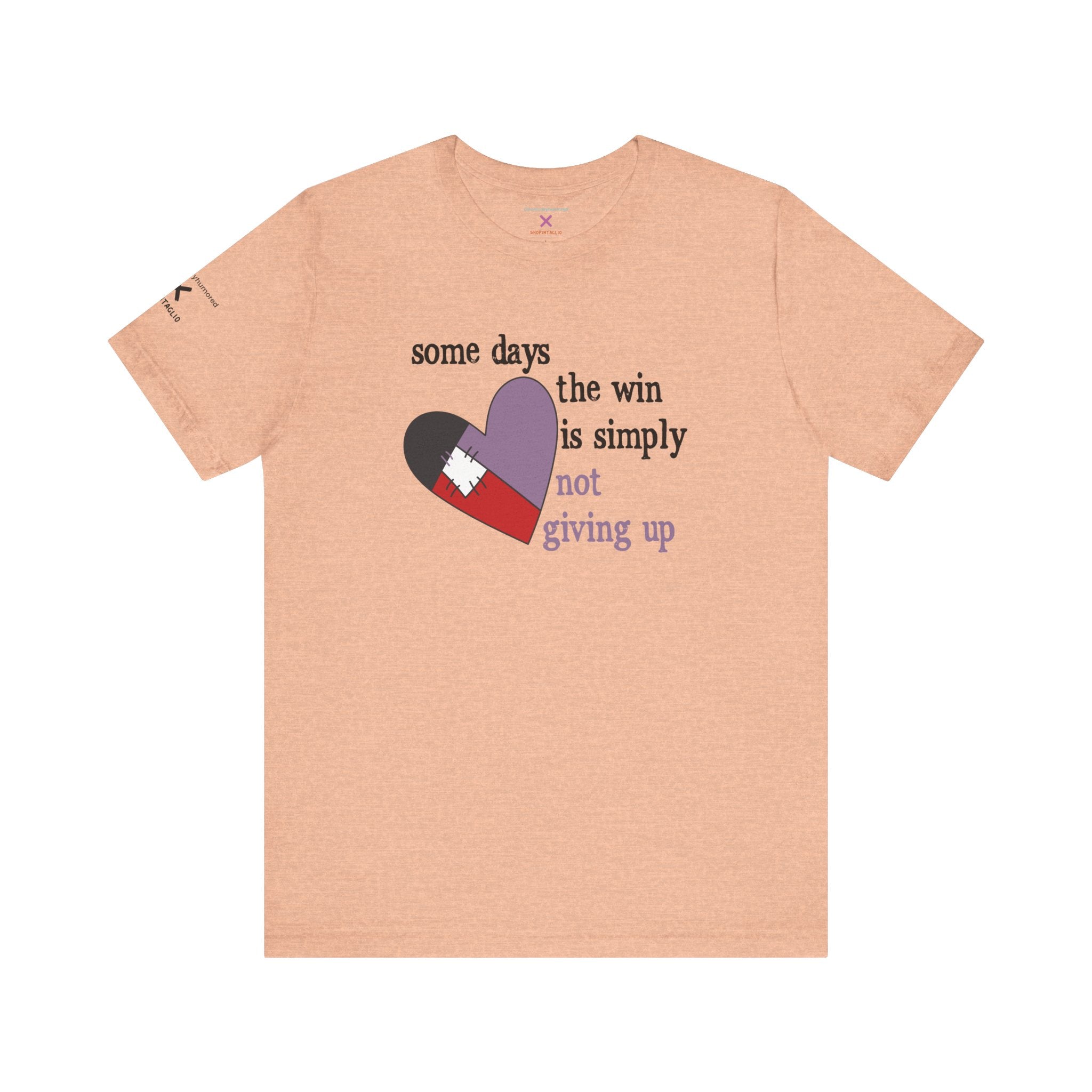 Not Giving Up Graphic Tee | Resilient Unisex Chronic Illness & Disability Strength Shirt XS–4X | Chronically Humored x Shop Intaglio