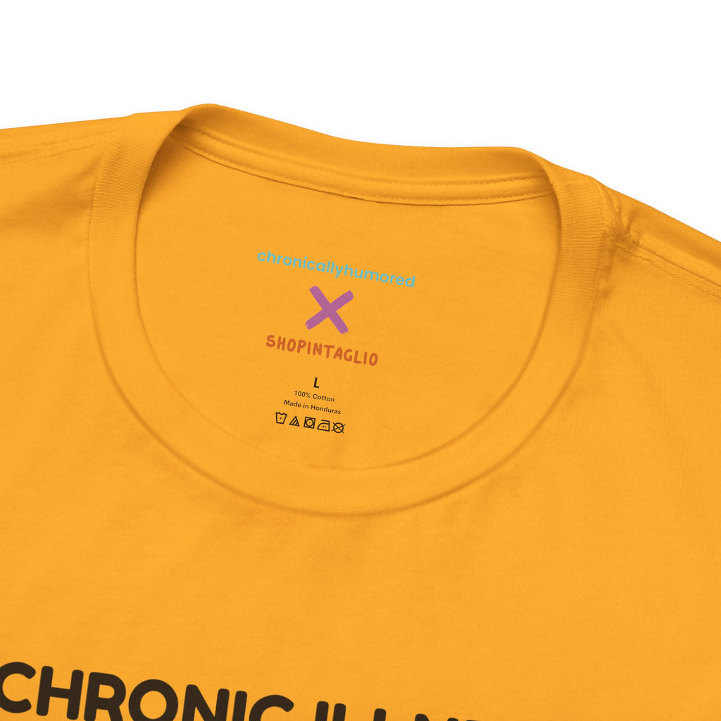 Chronic Illness Nutrition Facts Tee – Spoonie Humor Graphic Shirt | XS–4X in Select Colors