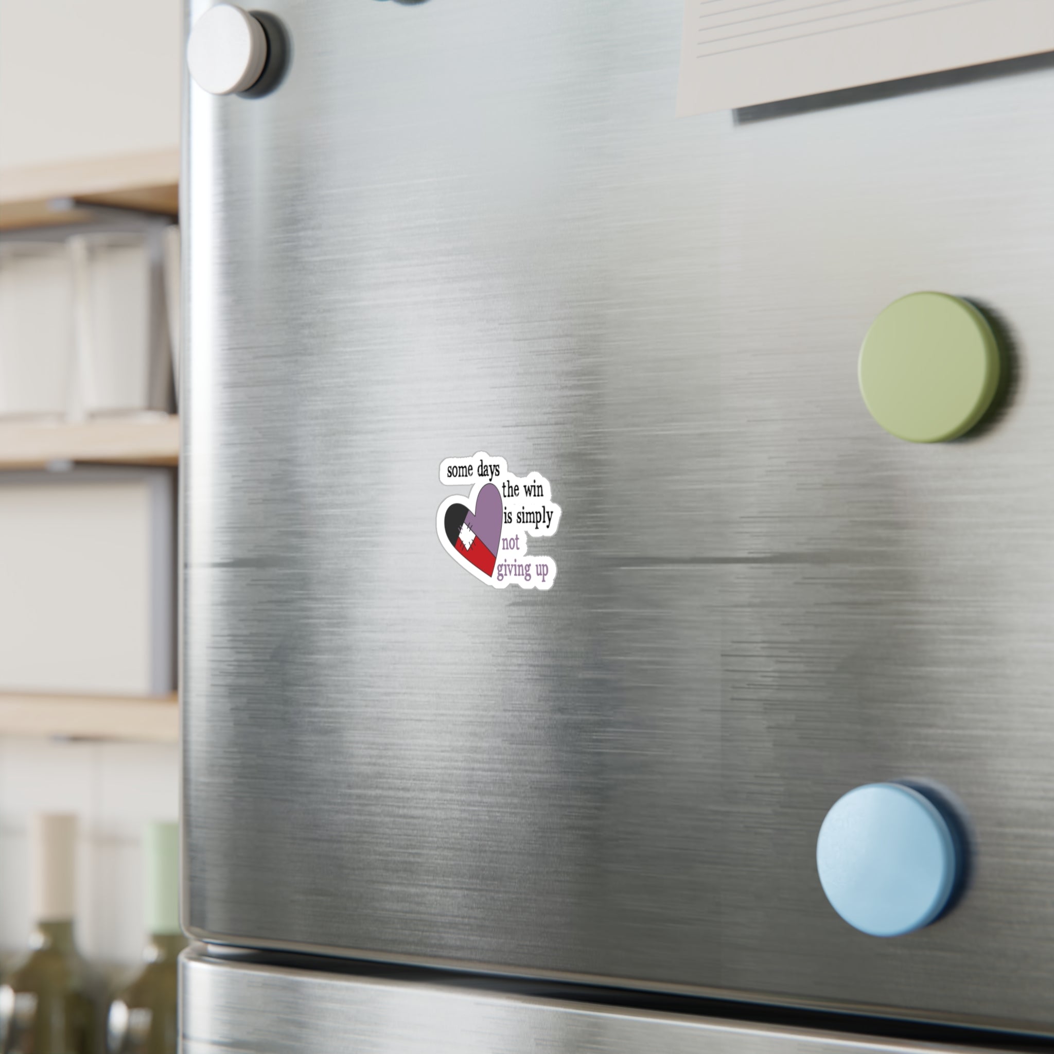 Not Giving Up Sticker – Chronically Humored x Shop Intaglio, Auntie Spoonie Resilience Decal, Chronic Illness & Neurodivergent Motivation
