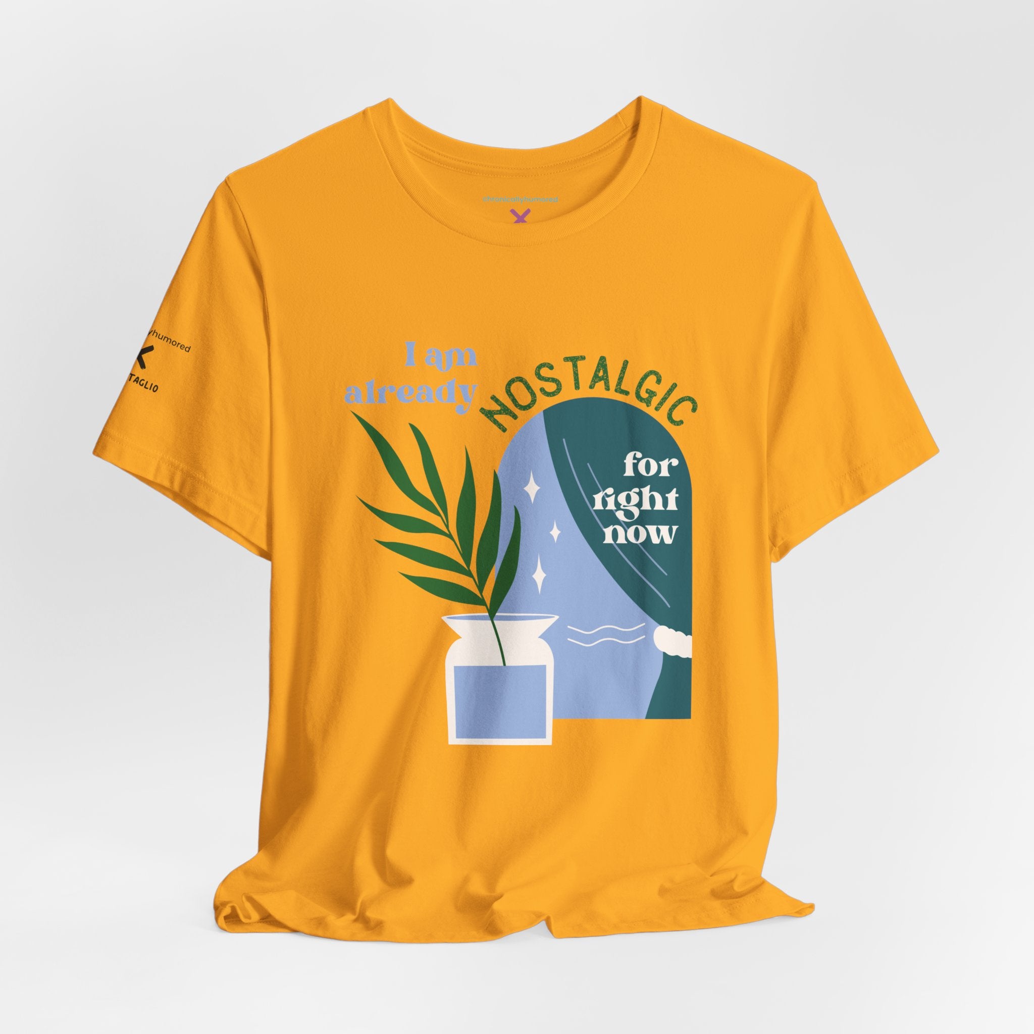 I Am Already Nostalgic for Right Now Graphic Tee – Chronically Humored x Shop Intaglio – Aesthetic Retro Comfort Shirt (XS–4X)