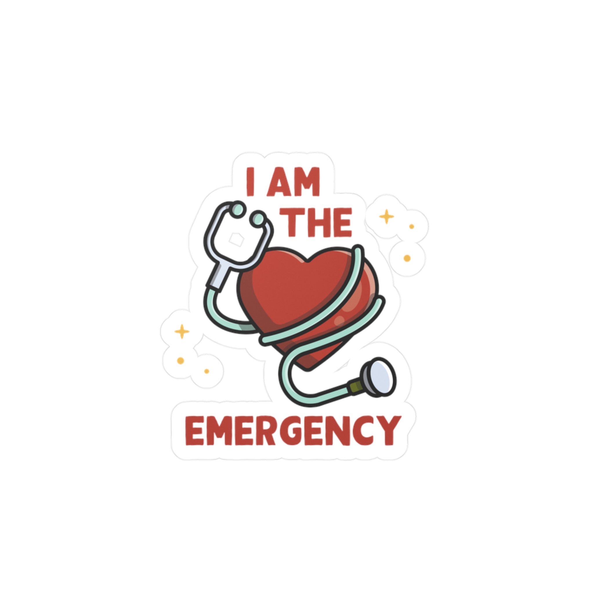I Am the Emergency Sticker – Chronically Humored x Shop Intaglio, Auntie Spoonie Medical Advocacy Decal, Chronic Illness & Spoonie Humor