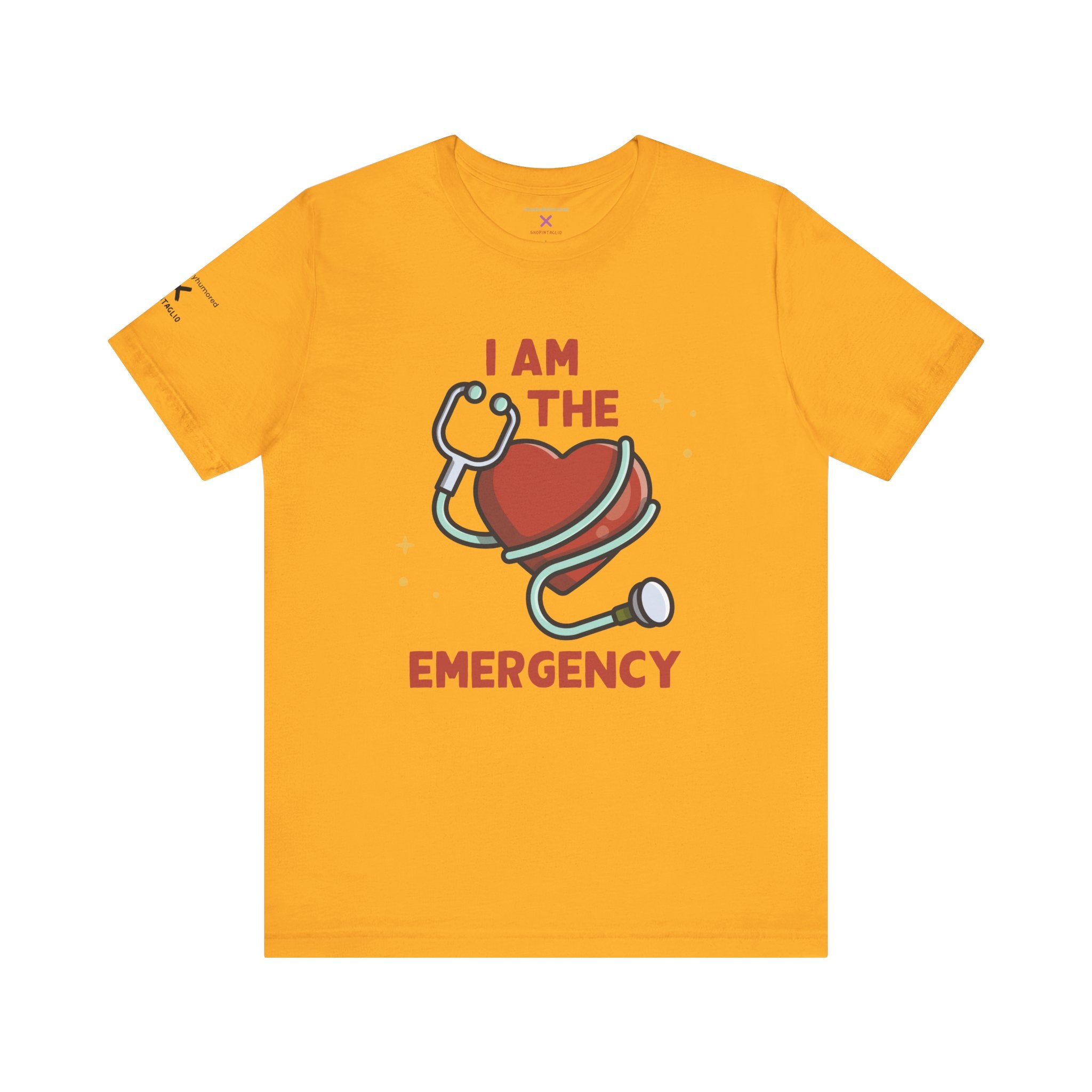 I Am the Emergency Graphic Tee | Bold Unisex Chronic Illness & Disability Pride Shirt XS–4X | Chronically Humored x Shop Intaglio