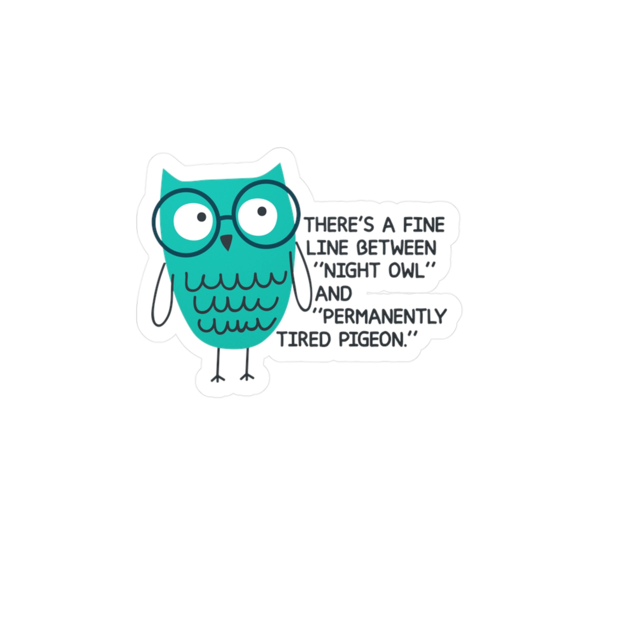 Night Owl Sticker – Chronically Humored x Shop Intaglio, Auntie Spoonie Spoonie Humor Decal, Chronic Illness & Neurodivergent Sleep Affirmation